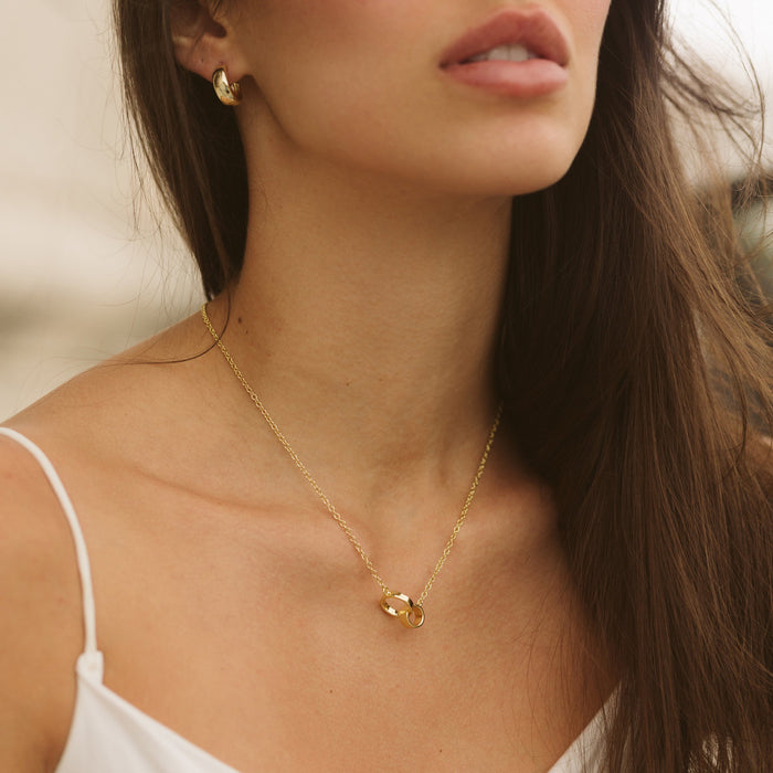 14K Gold Filled Pendant Necklace for Women, Dainty Layered Necklace