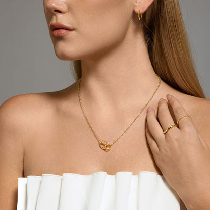14K Gold Filled Pendant Necklace for Women, Dainty Layered Necklace